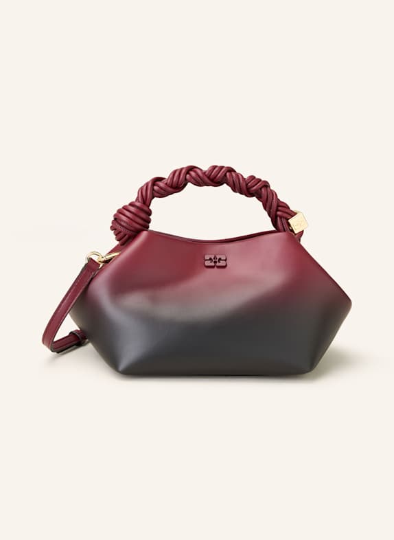 GANNI Handbag BOU BAG SMALL DARK RED/ BLACK
