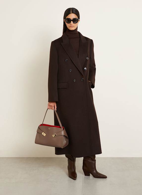 FERRAGAMO Handväska HUG BRUN / RÖD