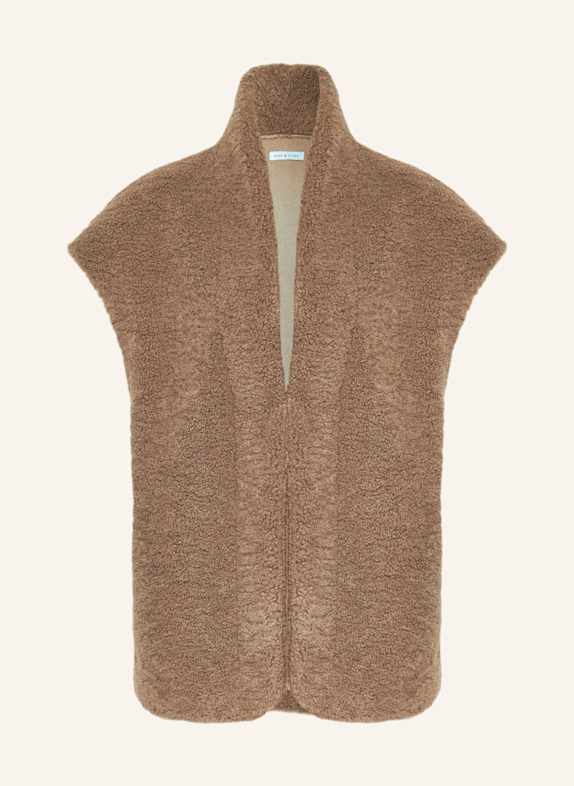 MRS & HUGS Teddy vest BROWN