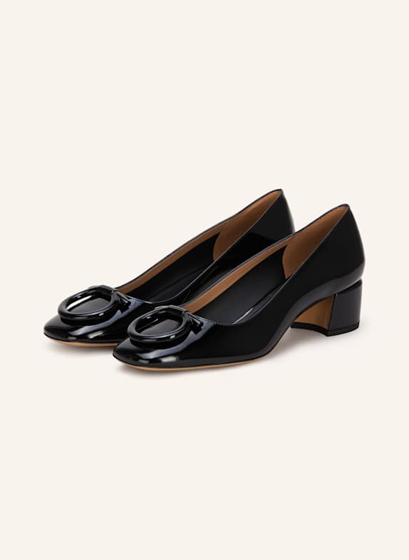 FERRAGAMO Patent pumps MARA 40 BLACK
