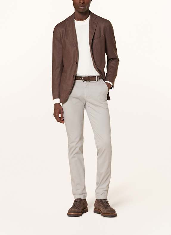 BERWICH Pantaloni chino MORELLO Slim Fit GRI DESCHIS