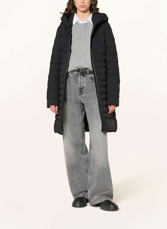 PEUTEREY EWAN quilted coat BLACK