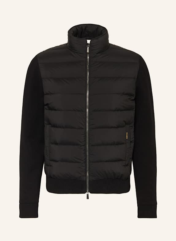 MOORER Daunenjacke im Materialmix SCHWARZ