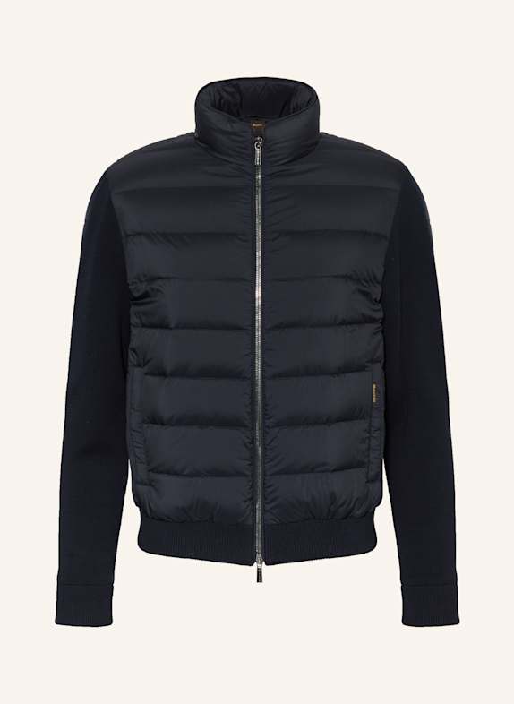 MOORER Daunenjacke im Materialmix DUNKELBLAU