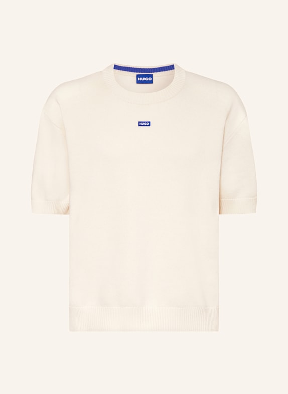HUGO BLUE Strickshirt SAN CARSON ECRU