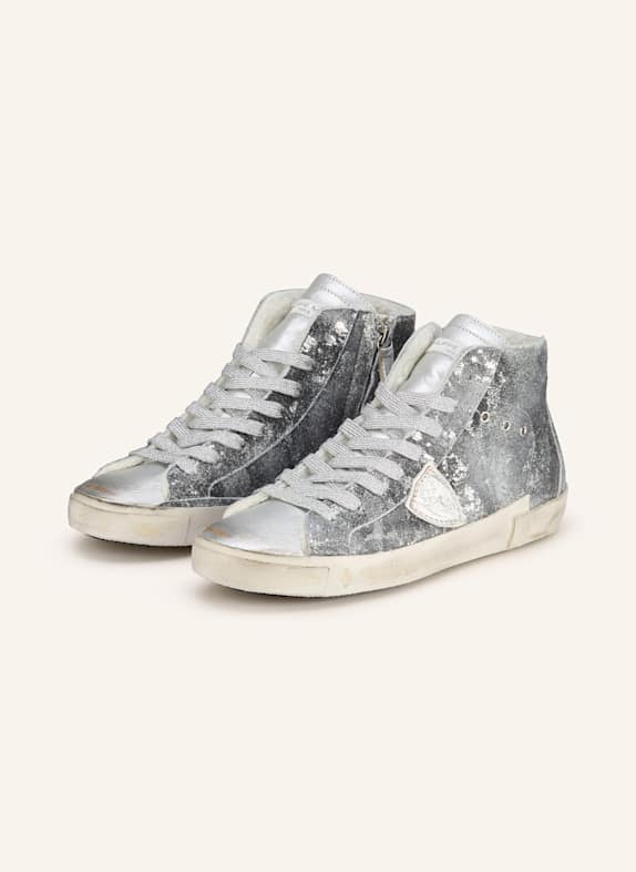 PHILIPPE MODEL Hightop-Sneaker SILBER