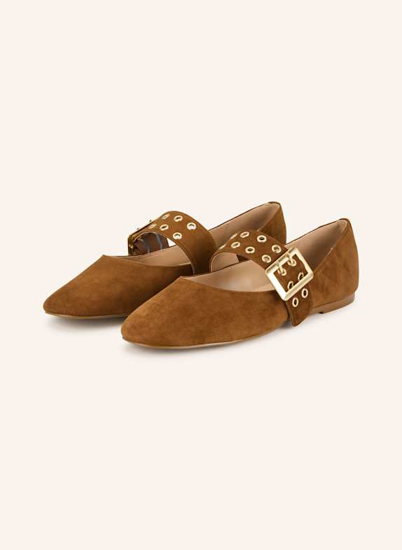 STEVE MADDEN Mary Jane ballet flats ATLANTICA COGNAC