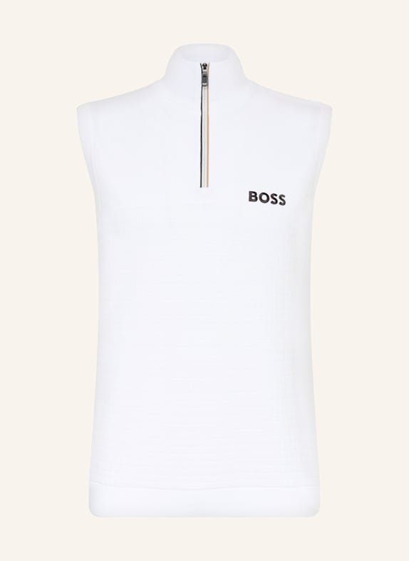 BOSS Strickweste BIERDIE WEISS