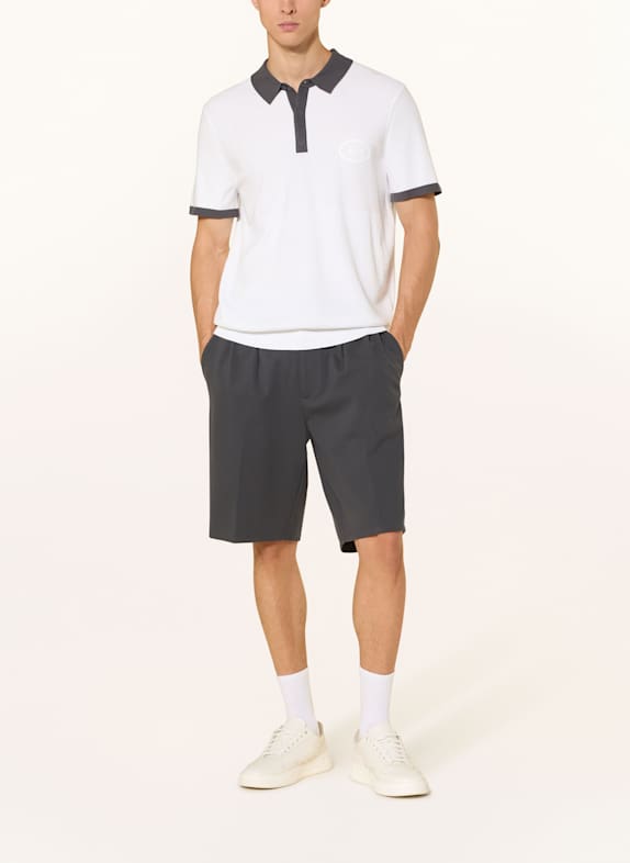 BOSS Strick-Poloshirt CLUB WEISS / DUNKELBLAU