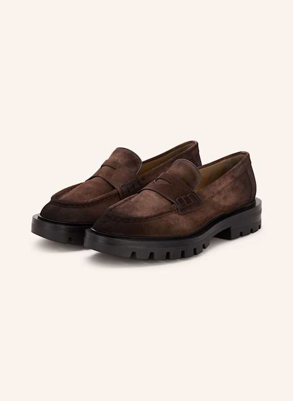 Santoni Penny-Loafer REGINA DUNKELBRAUN