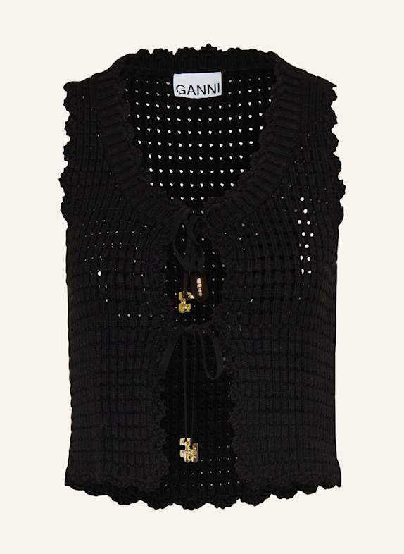 GANNI Stricktop SCHWARZ