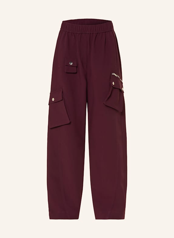 GANNI Cargohose DUNKELROT