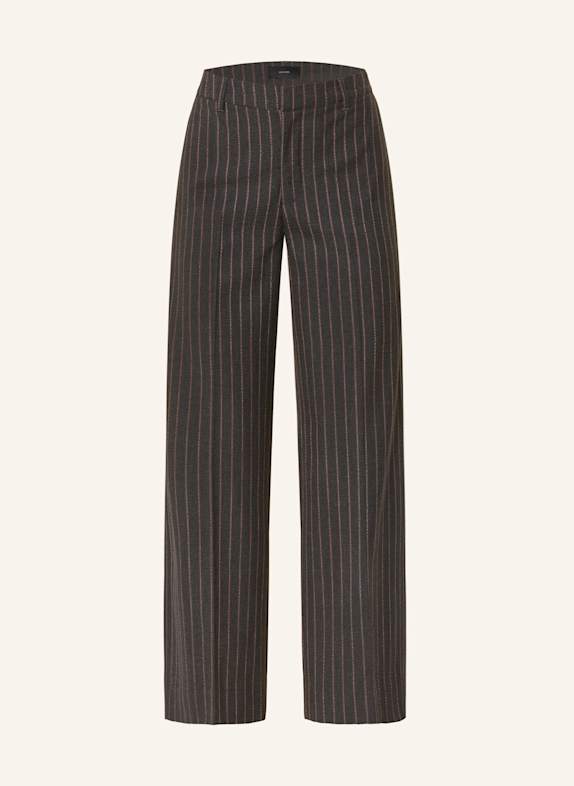 COPENHAGEN MUSE Wide leg trousers CMTAILOR DARK GRAY/ DARK ORANGE