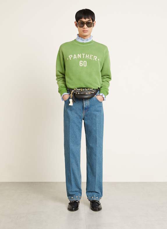 VALENTINO Jeans met sieradenparels 558 MEDIUM BLUE DENIM