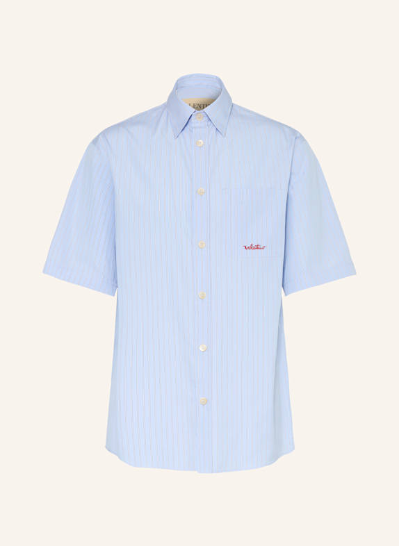 VALENTINO Koszula z krótkim rękawem relaxed fit JASNONIEBIESKI/ BIAŁY