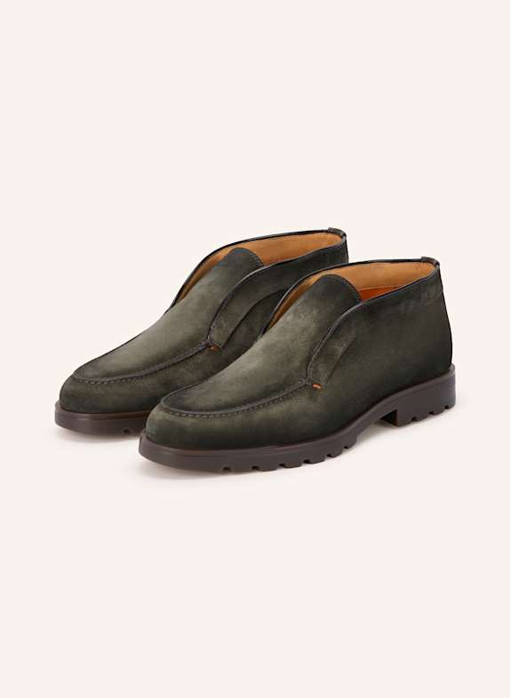 Santoni Botki ROCK CIEMNOZIELONY