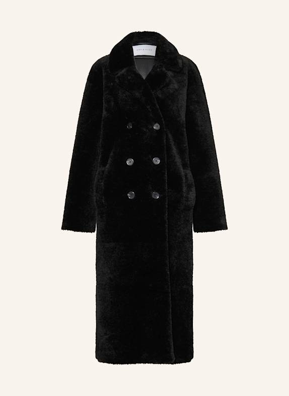 MRS & HUGS AMBUSH monogram-pattern asymmetric cropped jacket BLACK