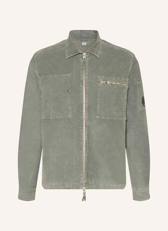 C.P. COMPANY Overjacket aus Cord GRÜN