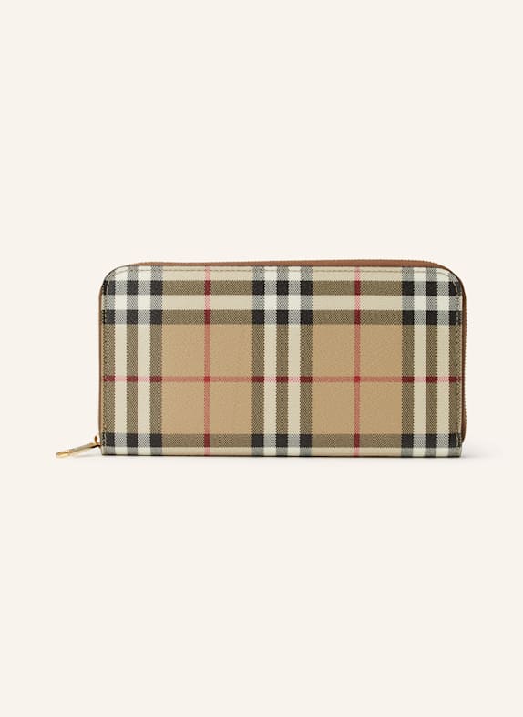 BURBERRY Geldbörse ELMORE DFC CAMEL/ CREME/ DUNKELROT