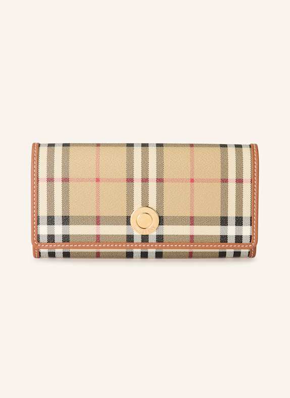 BURBERRY Geldbörse HELLBRAUN/ SCHWARZ/ ROT