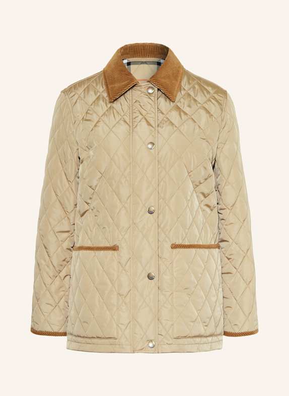 BURBERRY Kurtka pikowana JASNOBRĄZOWY