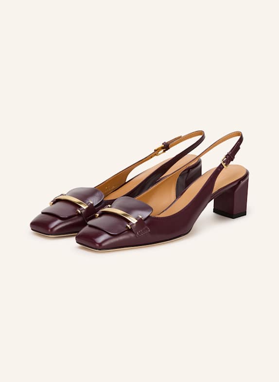 TOD'S Slingpumps DUNKELROT
