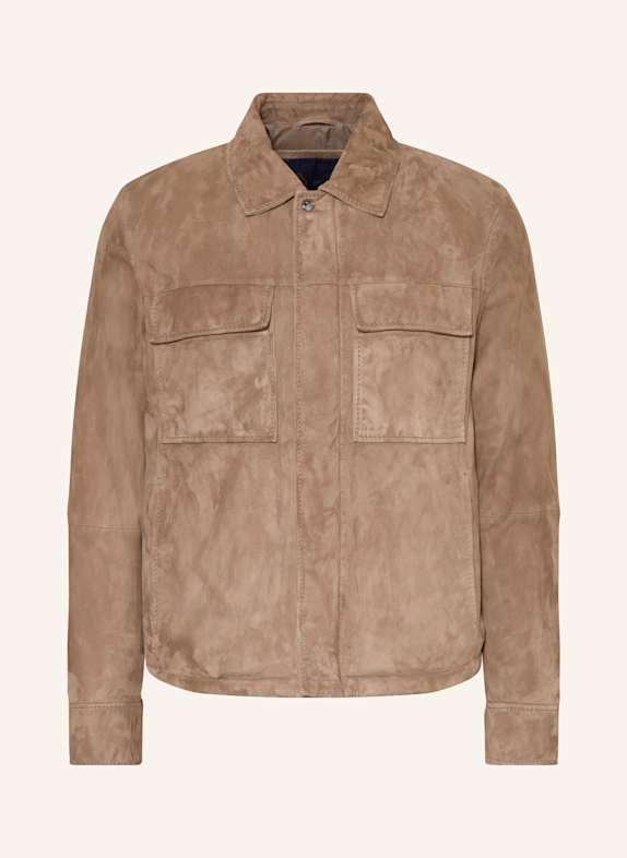 PAUL & SHARK Lederjacke HELLBRAUN