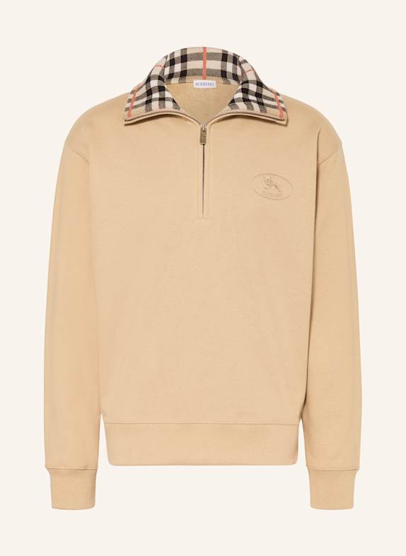 BURBERRY Mikinový troyer SVĚTLE HNĚDÁ