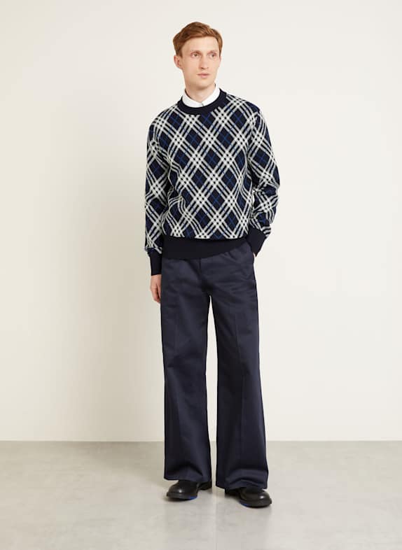 BURBERRY tröja MÖRKBLÅ / VIT