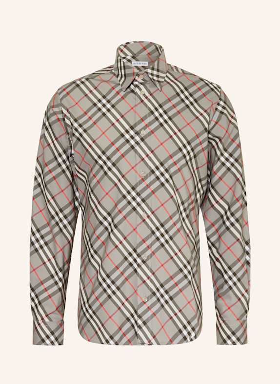 BURBERRY Koszula classic fit SZARY/ CZARNY/ CZERWONY