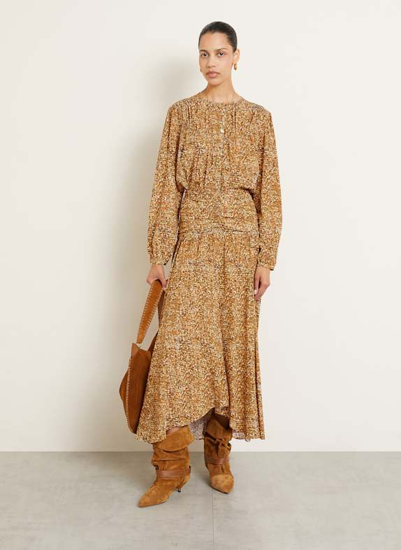 ISABEL MARANT Silkebluse SALLY MØRKEGUL