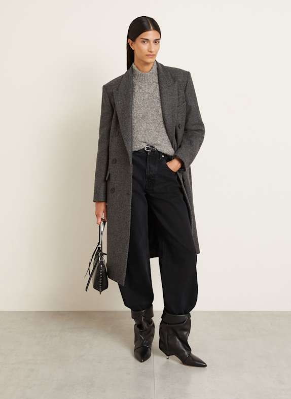ISABEL MARANT Alpaca trui IDOL GRIJS