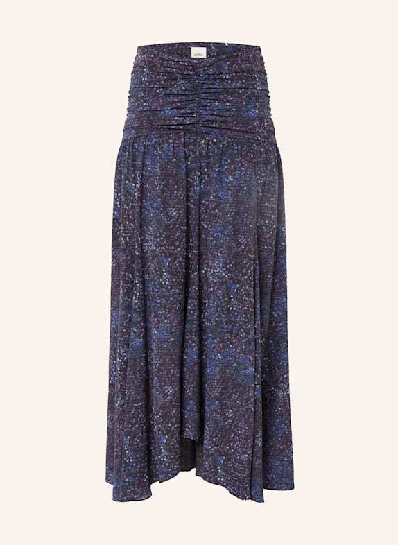 ISABEL MARANT Seidenrock SYANA DUNKELBLAU / LILA