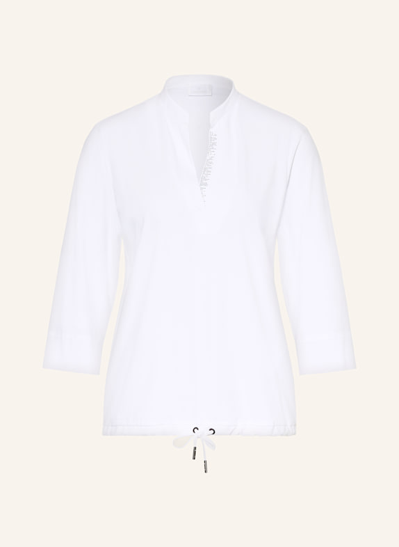 SPORTALM Blusenshirt mit 3/4-Arm und Schmucksteinen WEISS