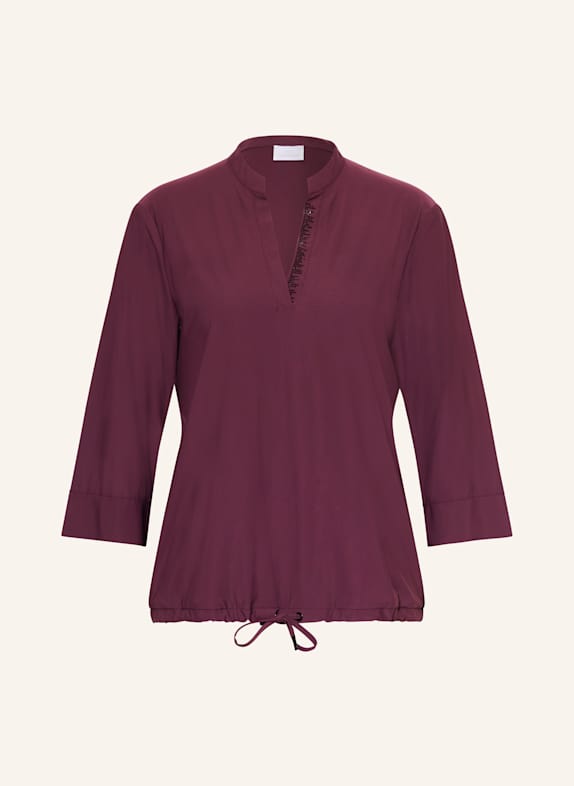 SPORTALM Blusenshirt mit 3/4-Arm und Schmucksteinen DUNKELLILA