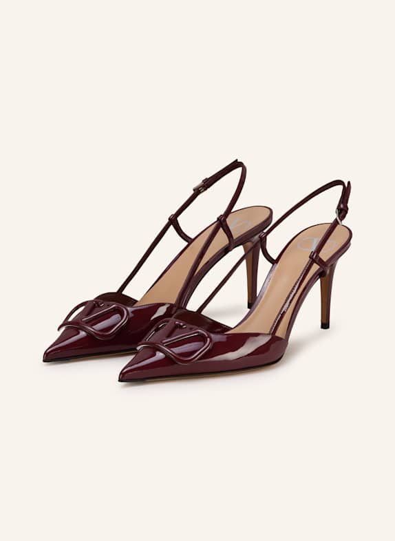 VALENTINO GARAVANI Slingback pumps VLOGO SIGNATURE DARK RED