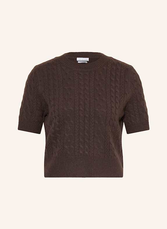 MRS & HUGS Strickshirt aus Cashmere DUNKELBRAUN
