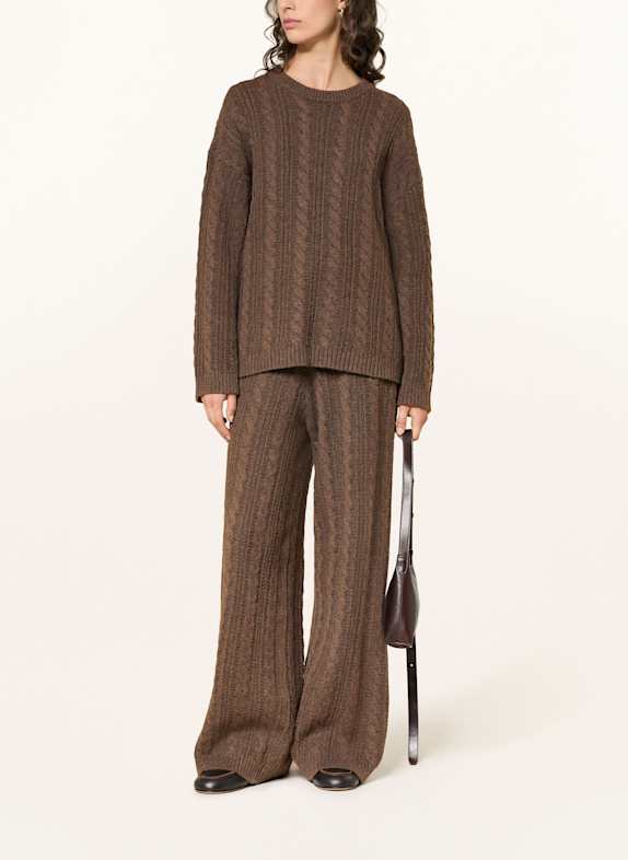 MRS & HUGS gebreide broek MARRON FONCÉ