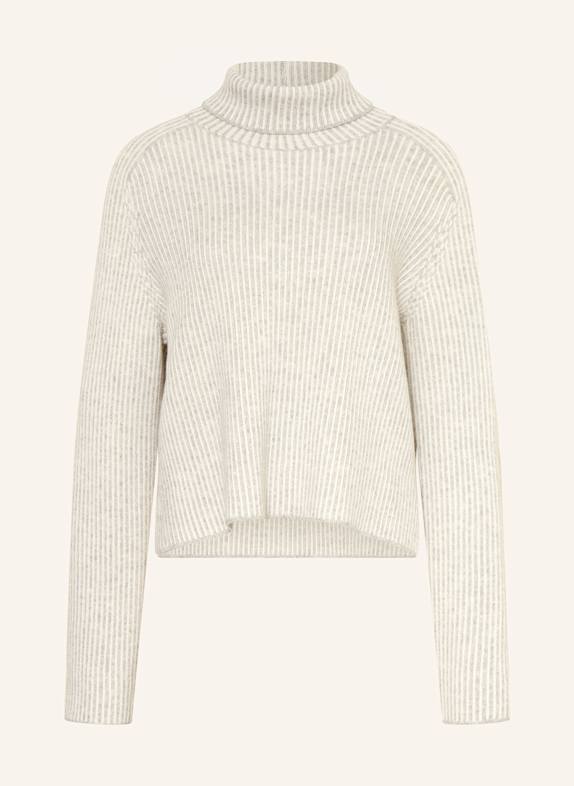 MRS & HUGS Rollkragenpullover neutral-coloured mit Cashmere HELLGRAU