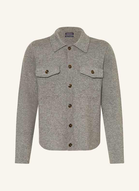 STROKESMAN'S Cardigan in merino wool GRAY