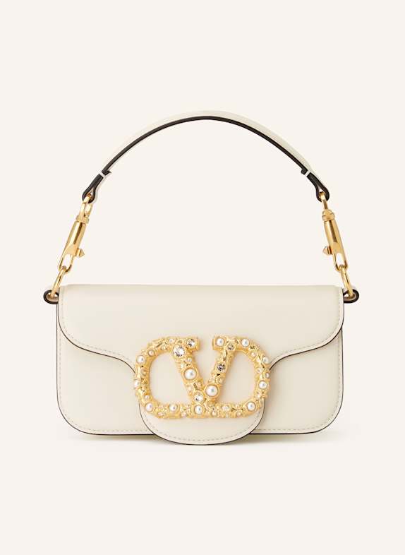 VALENTINO GARAVANI Crossbody bag LOCO' with decorative gems CREAM