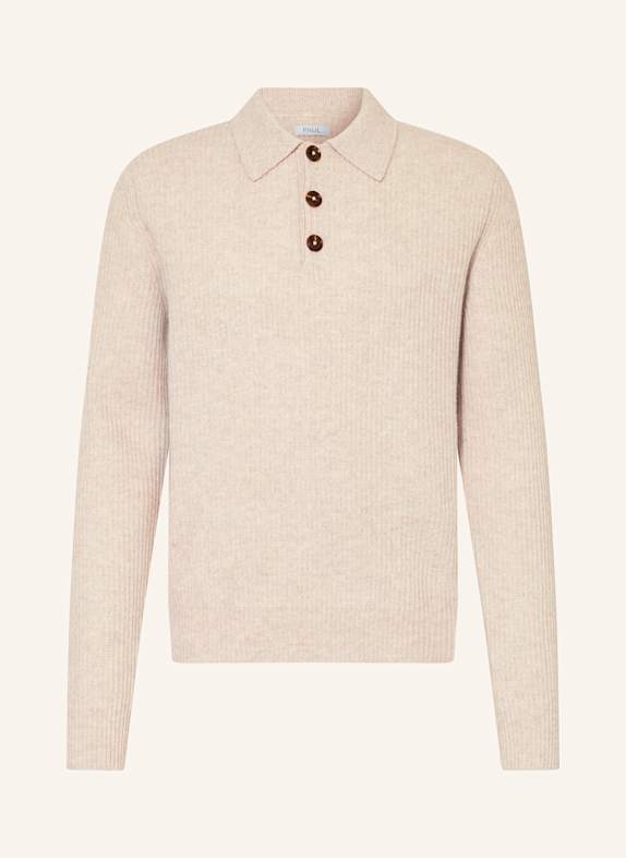 PAUL Strick-Poloshirt BEIGE