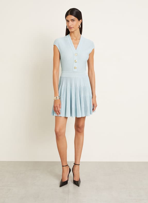 BALMAIN Knit dress LIGHT BLUE