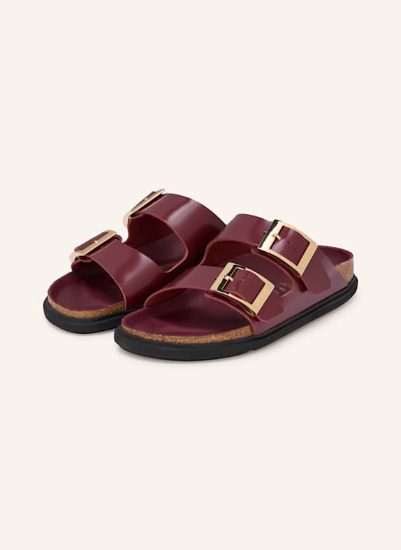 BIRKENSTOCK Pantolette ARIZONA DROPLET BUCKLE DUNKELROT