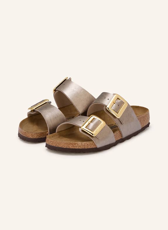 BIRKENSTOCK Pantoletten SYDNEY CUSHION BUCKLE TAUPE