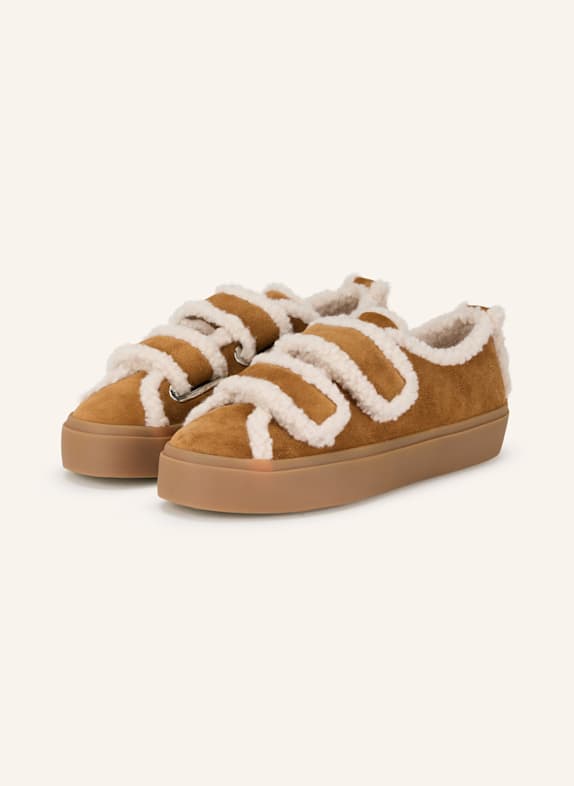 INUIKII VELCRO LOW sneaker LIGHT BROWN