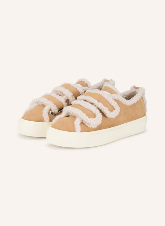 INUIKII Sneaker VELCRO LOW HELLBRAUN