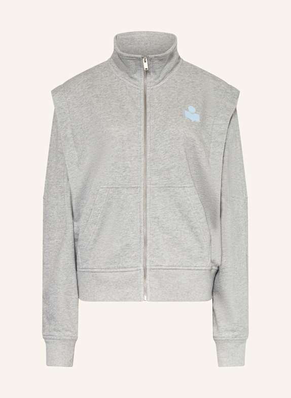 MARANT ÉTOILE Blue Mens Denim Utility Jacket GRAY
