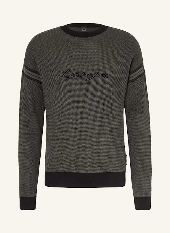 BOSS Pullover IMONTI DUNKELGRAU/ SCHWARZ