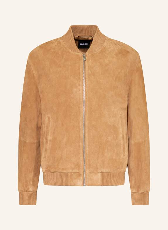 BOSS Lederblouson MULLER BEIGE